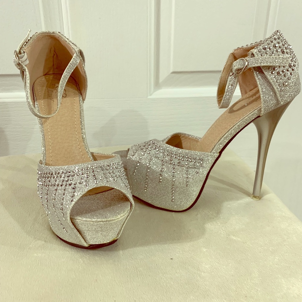 Second Luv Fancy Bling Pale Silver Shoes